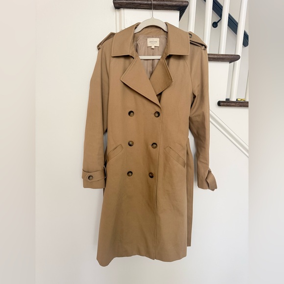 EUC Sezane Trench Coat - size 36/size 4 - tan/camel - Picture 7 of 14
